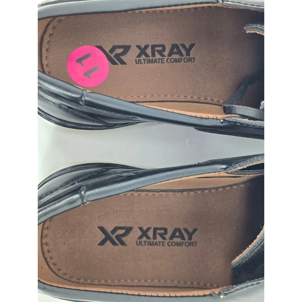 XRAY Ultimate Comfort Mens Black Boat Shoes Moc Toe Loafers XRW1765 Size 11